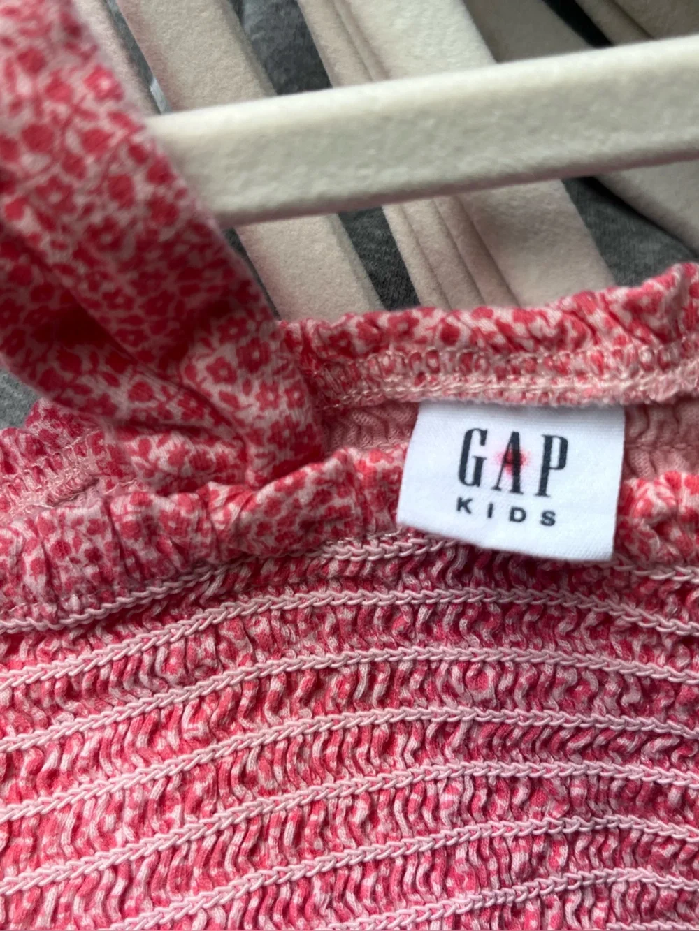 GAP Pink Smocked Tiered Camisole Top girls kids medium